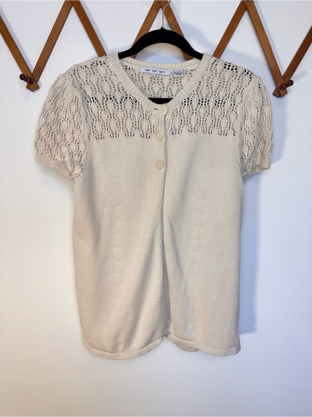 Cotton short-sleeved cardigan Eight Eight Eight - L Large - Cottage